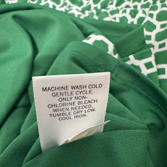 NWT Banana Republic Green Pattern Dress w Belt - Picture 8 of 10